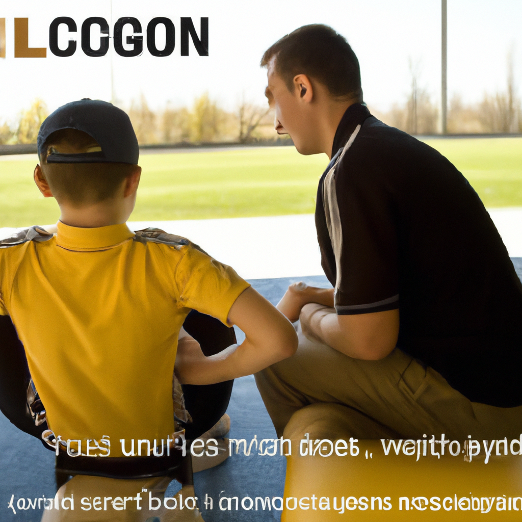 close-up of a coach guiding a player